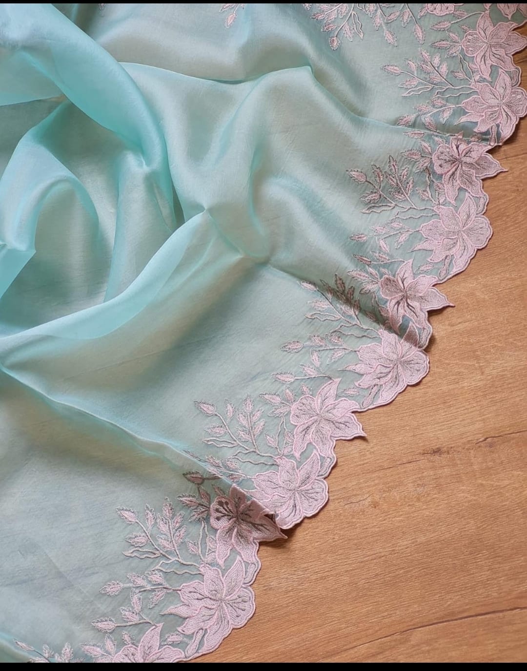 Embroidary work over pure organza silk | Party wear saree| wedding wear saree