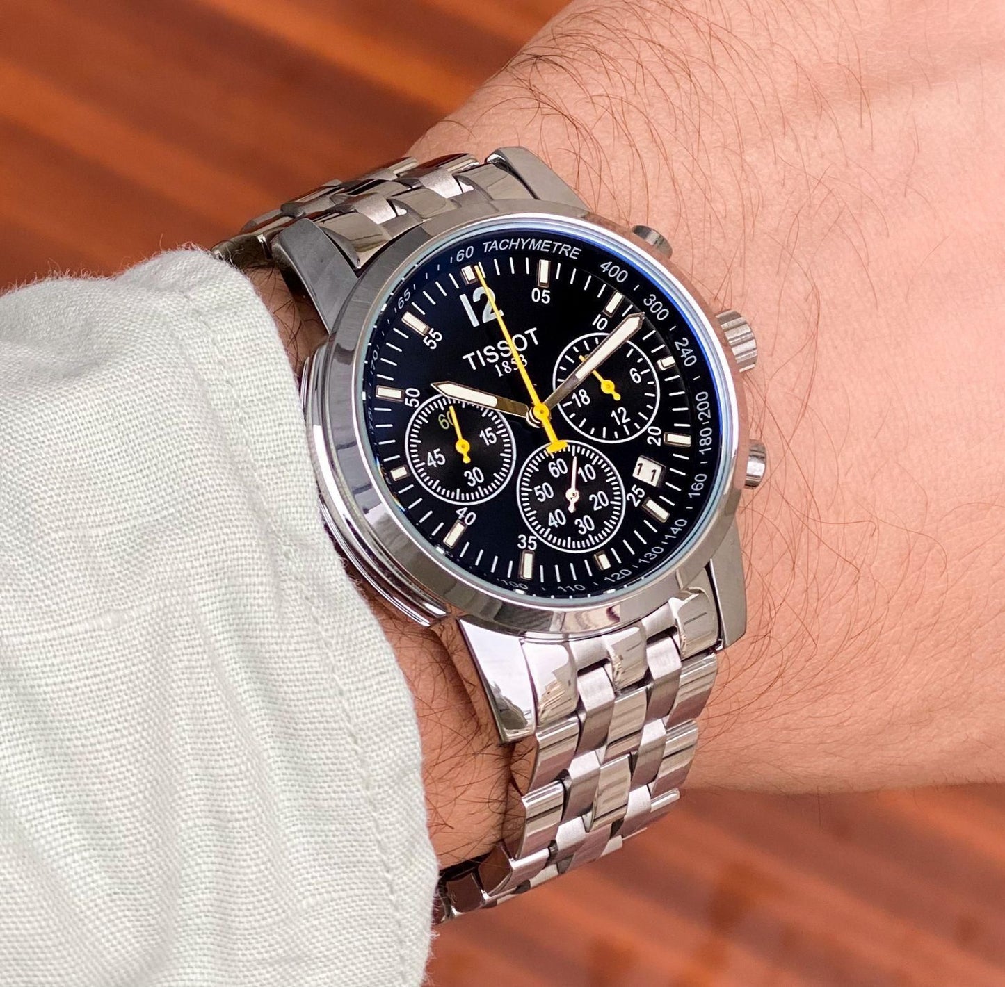 The Tissot PRC is a classic watch destined to be worn often and for every occasion. It features the simple and elegant face the collection is loved for, with the pared-back aesthetic symbolising luxury, quality and classic style