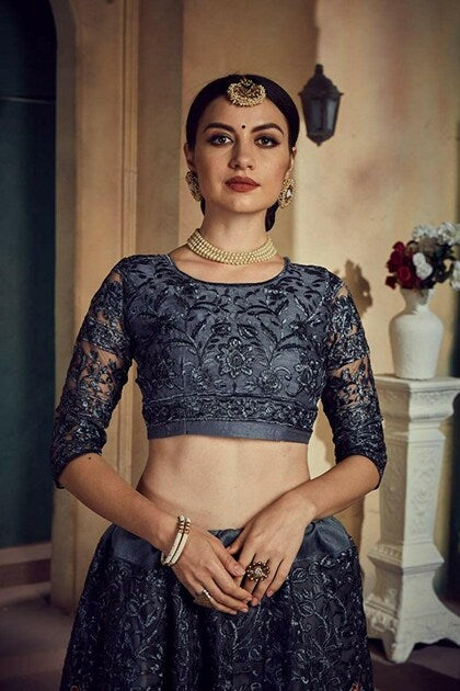 Fahionkiya fency embrodred lengha choli