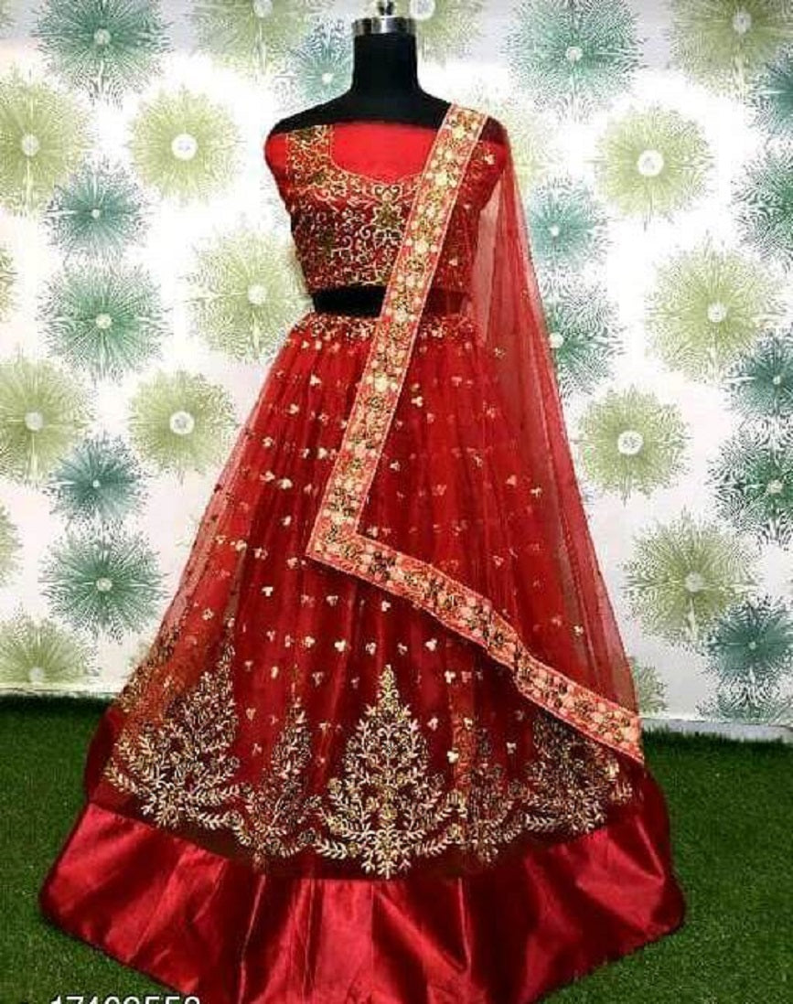 Fahionkiya pink fancy embrodred work lengha choli