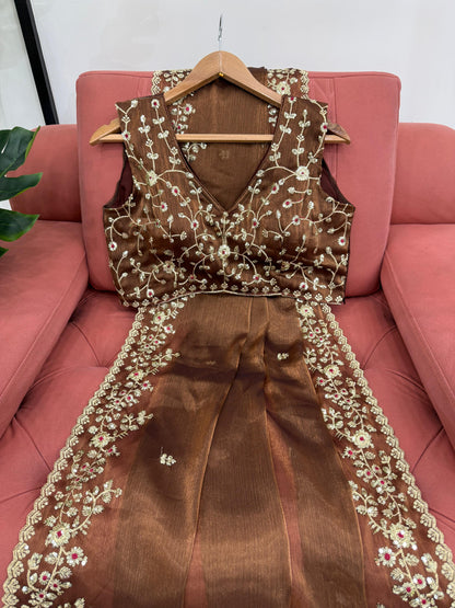 Fashionkiya Looking some one for this same colour beautiful Designer Saree on Barbari Silk Febric with Thred & Sequnce work and blouse on also Barbari Silk Febric with Thrrd & Sequnce work.
