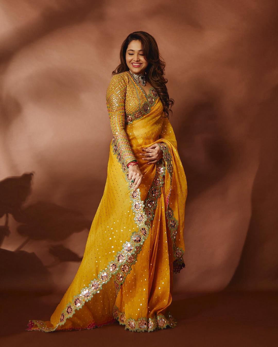 Fashionkiya LAUNCHING A BEAUTIFUL DESIGNER MIRROR WORK PARTY WERE SAREE