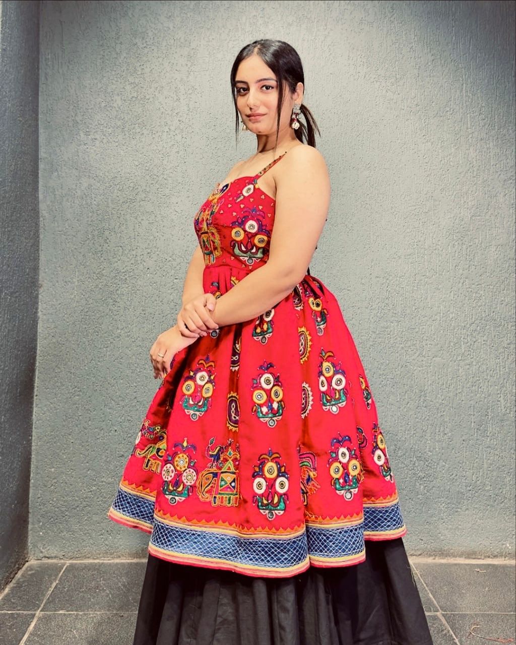 fashionkiya NEW SUPERHIT TRENDING COTTON FABRIC WITH FULL EMBROIDERY WORK, FULLY STITCHED LEHENGA & KEDIYA🥻