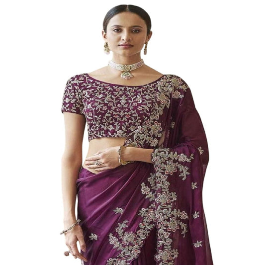 new desion embrpdred work saree