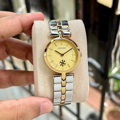 TORY BURCH KIRA – MINIMAL CHIC IN TWO-TONE IVORY watch