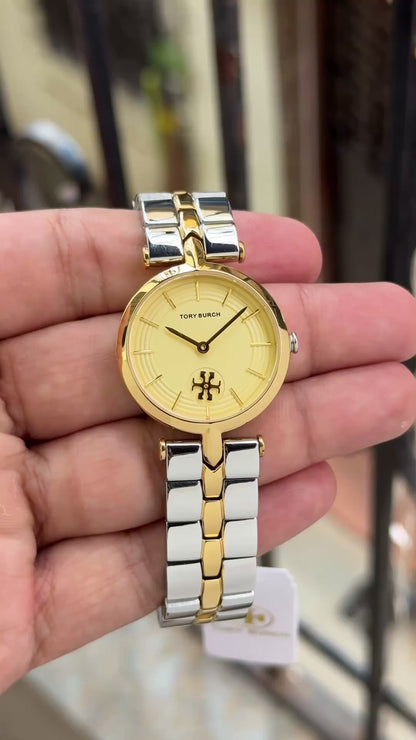 TORY BURCH KIRA – MINIMAL CHIC IN TWO-TONE IVORY watch