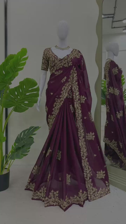 Fashionkiya Looking some one for this same colour beautiful Designer Saree on Rangoli Silk Febric with Coding with Sequnce work and blouse on also Rangoli Silk Febric with Coding with Sequnce work.